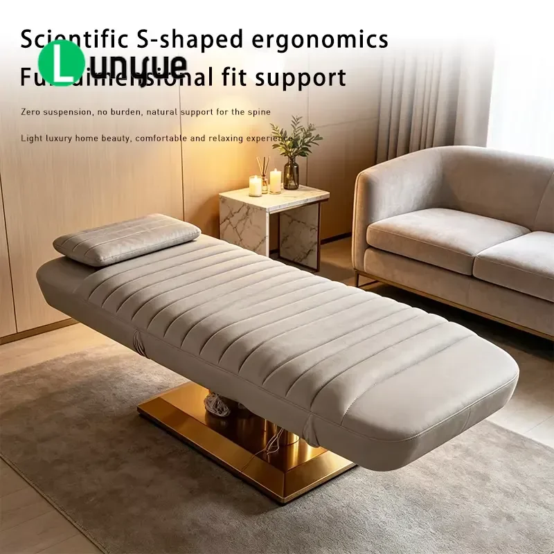 Professional Electric Modern Luxury Spa Chair and Massage Bed with Stainless Steel Frame Foldable for Beauty Salons