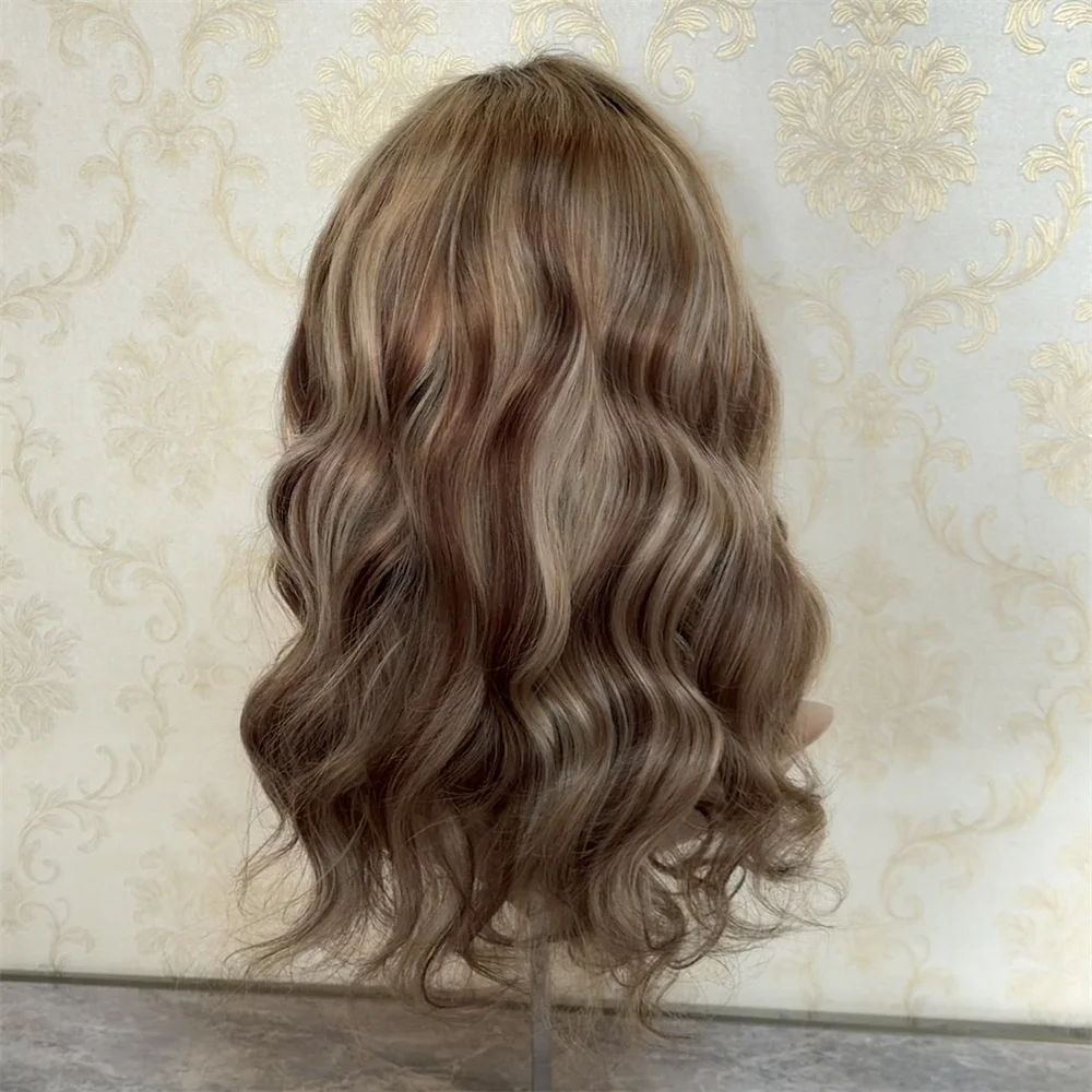 

Новинка! Парик с волнистыми локонами 13x4 на кружевной основе, из натуральных бразильских волос, омбре блонд, с эффектом водной волны