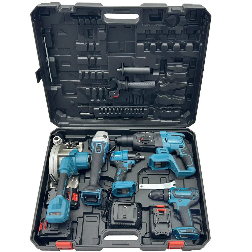 

Original brand new！Hard Case Packaging Complete Electrical Cordless Drill Angle Grinder and Electric Wrench Combination for Hous