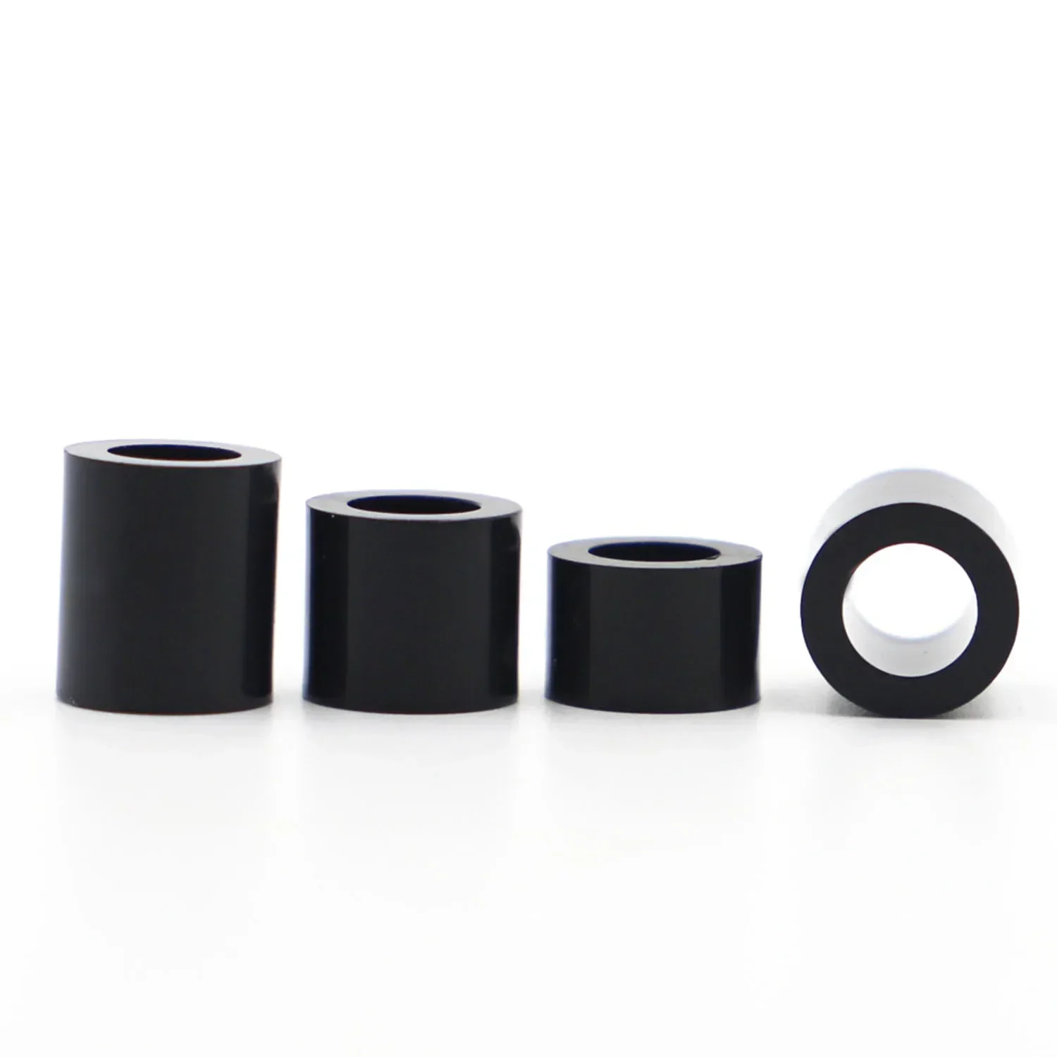 10-50pcs M3 M4 M5 M6 M8 M10 Black ABS Non-Threaded Hollowed Nylon Spacer Round Hollow Standoff Washer PCB Board Screw