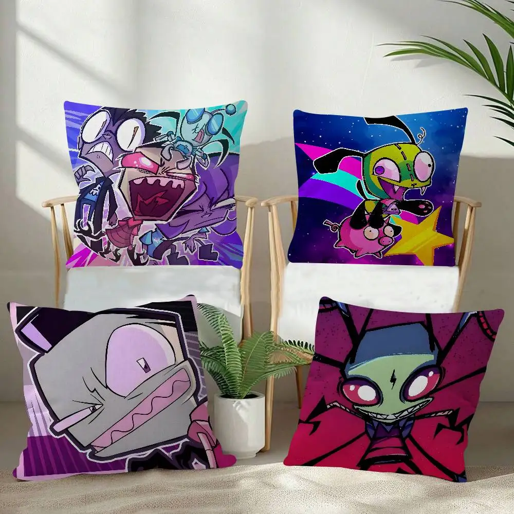 Funny I-Invader ZIM Anime Pillow Case Fashion Square Pillowcase Bedroom Sofa Room Ins Decoration Leisure