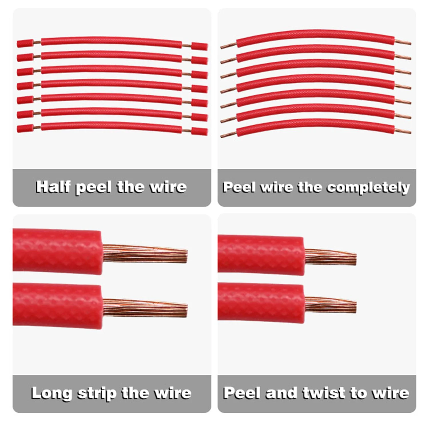 Máquina de decapagem para 2 fios, tira e corte juntos, corte automático de fio elétrico e