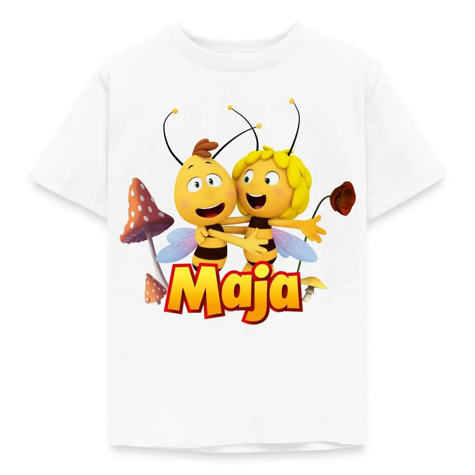 Spreadshirt Maya the Bee Friendship with Willi Children's T Shirt vintage Washed graphic Top For Everyday Wear streetwear