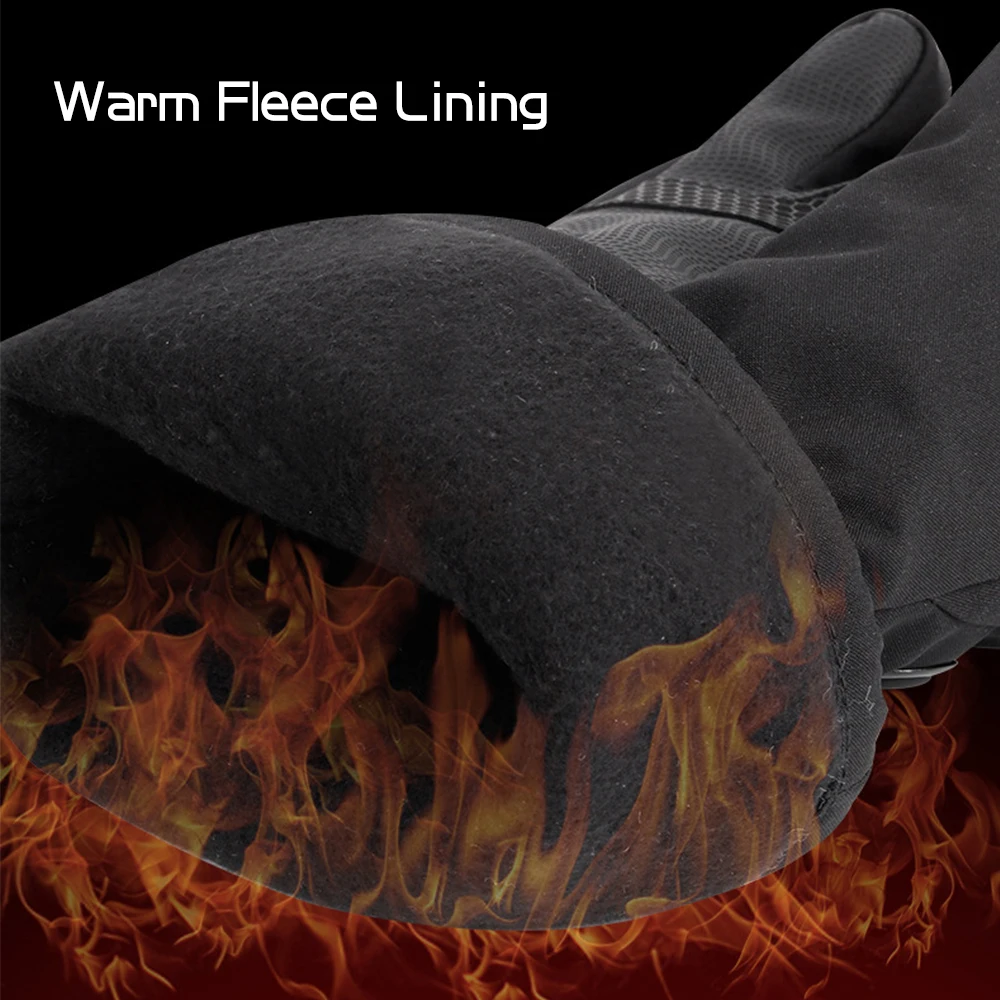 التزلج قفازات ساخنة دراجة نارية الشتاء موتو قفازات التدفئة الدافئة مقاوم للماء قابلة للشحن التدفئة الحرارية قفازات للثلج #5