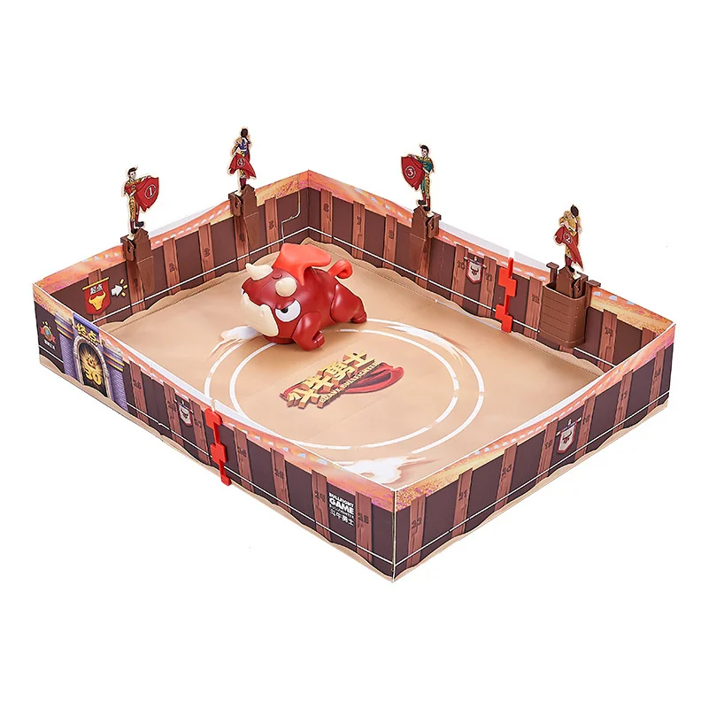 Bullfighting Warrior Board Games Toys Friends Family Multiplayer Party Cosplay Table Gamews Toys Set Electric Bull with Music