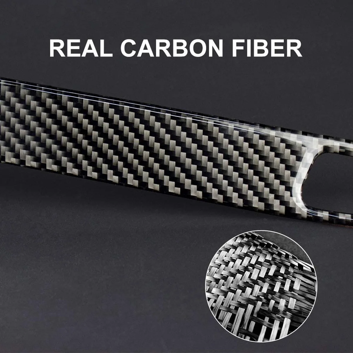 Car Copilot Water Cup Holder Panel Cover Interior Trim Decoration Carbon Fiber For BMW- 3 Series E90 E92 E93 2005-2012 view 4