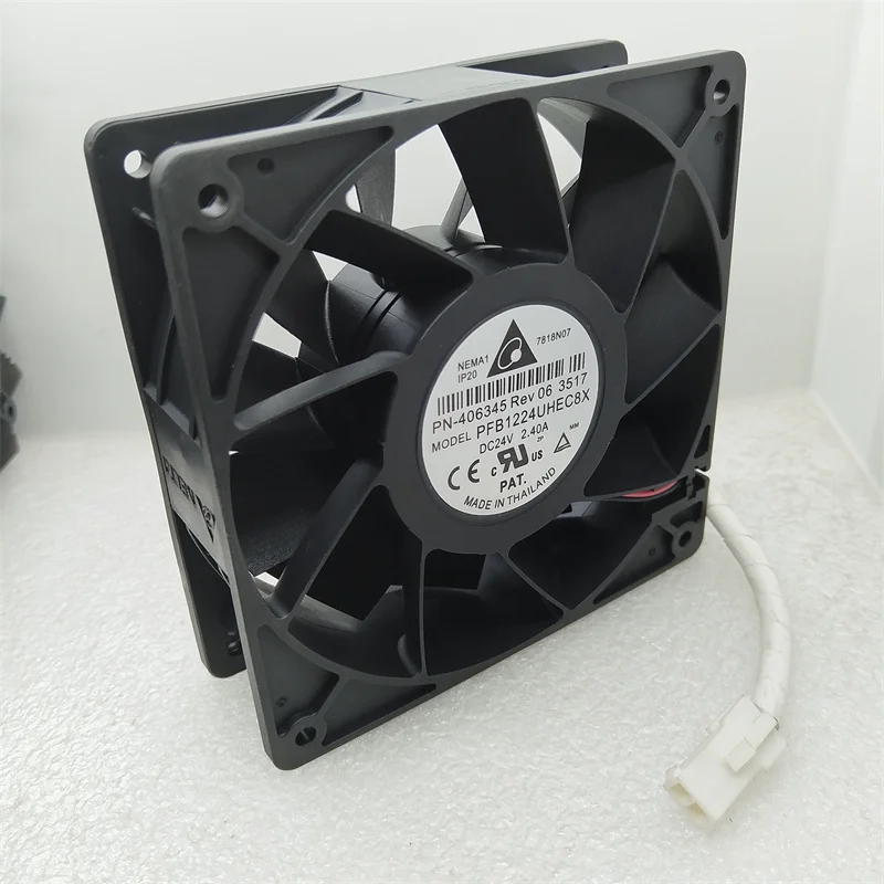 Delta Electronics PFB1224UHEC8X DC 24V 2.40A 120x120x38mm Ventilador de refrigeración de 2 cables