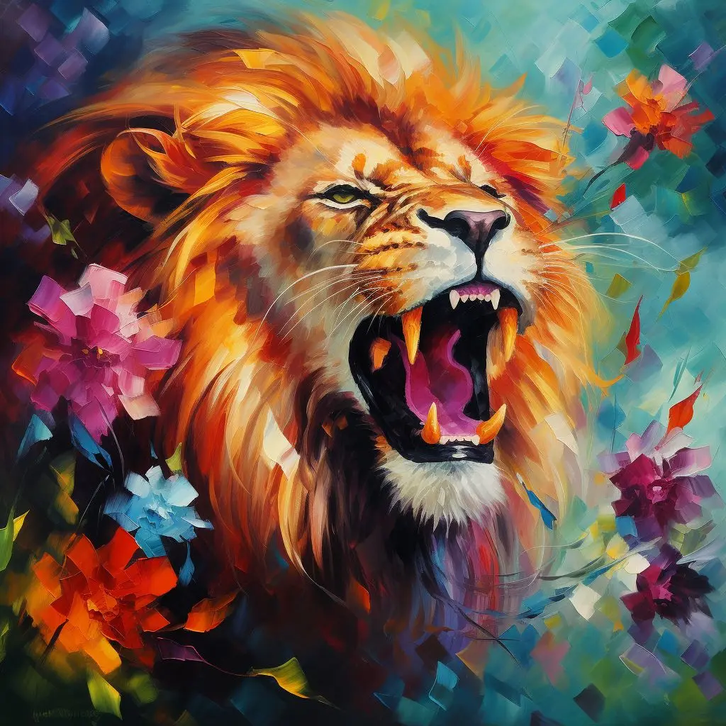 

CHENISTORY Diamond Painting Lion 5D DIY Diamond Mosaic Animal Full Round Diamond Embroidery Crafts Kit For Home Decor Wall Art