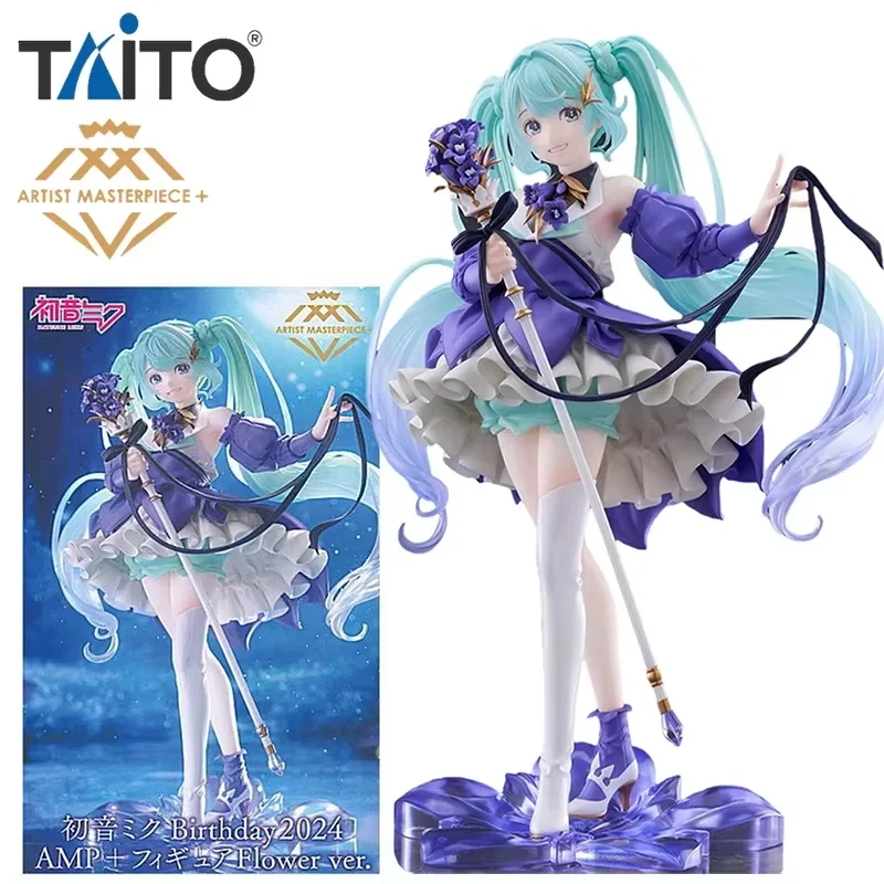 在庫あり-taito-amp-初音ミク誕生日-2024-～フラワー-ver～pvc-21-センチメートルアニメアクションフィギュアモデルコレクションおもちゃ