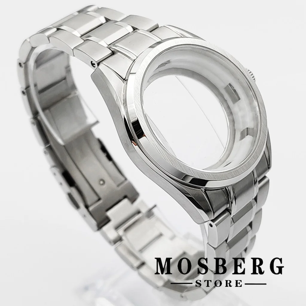 40mm NH35 NH36 Watch Case Sapphire Glass Solid Stainless Steel Silver Watches Automatic Movement Accessory - Image 3