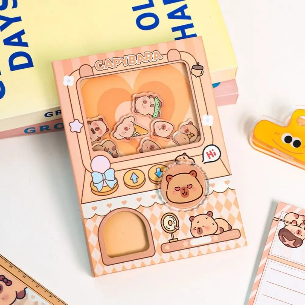 Interesting Color Inner Page Capybara Notebook Shaking Cute Small Notepad Diary Gashapon Mahines Square Writing Pad Office