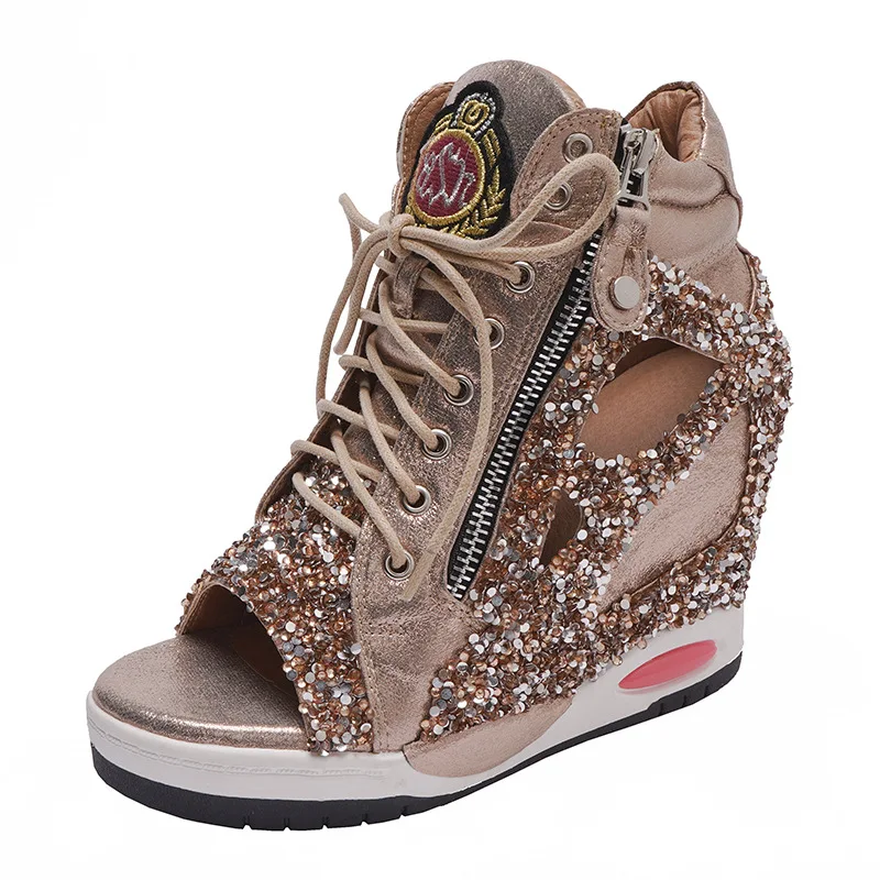 

Summer Women's Cool Boots Platform Fish Mouth Women's Sandals Ultra-high Wedge Heel High-top Woman's Shoes Sandalias De Mujer