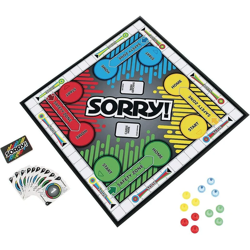 Hasbro Gaming Toys Sorry Game Sorry Sliders Slider Collision Curling Game Board Game Family Friends Party Kids Fun Board Games