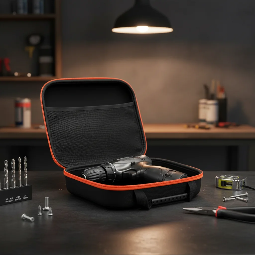 

Comfortable Handle Electric Drill Bag Thick Padded Base Multifunctional Hardware Tool Box Water Resistant Easy Carrying