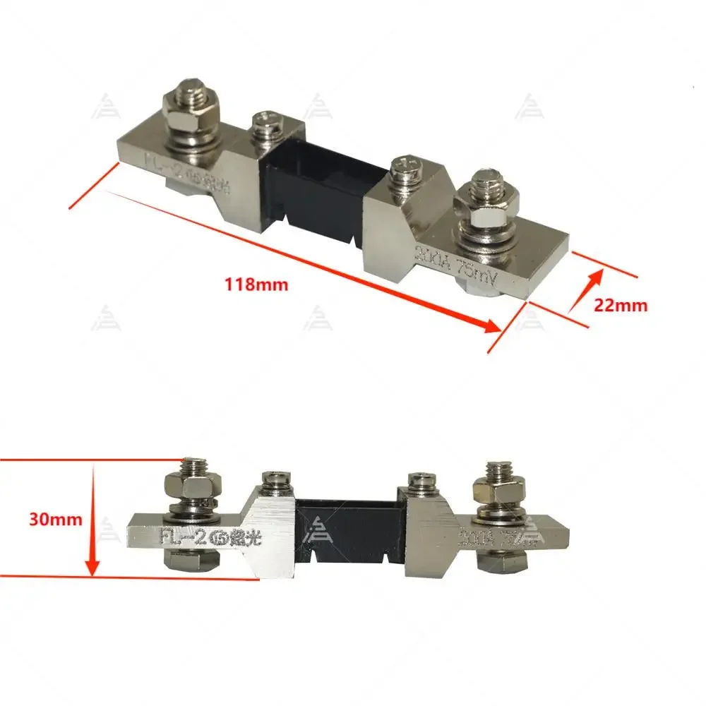 SIAECOSYS 200A High Accuracy Shunt Resistor for E-Motorcycle Precision Current Measurement 75mV Manganese Copper Alloy
