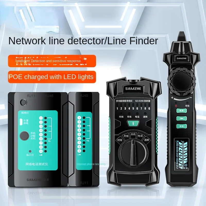 Network Cable Tester-Device Multi-Function Modular Voltage Line-through Disconnection Sequence Network Cable Detector Tester