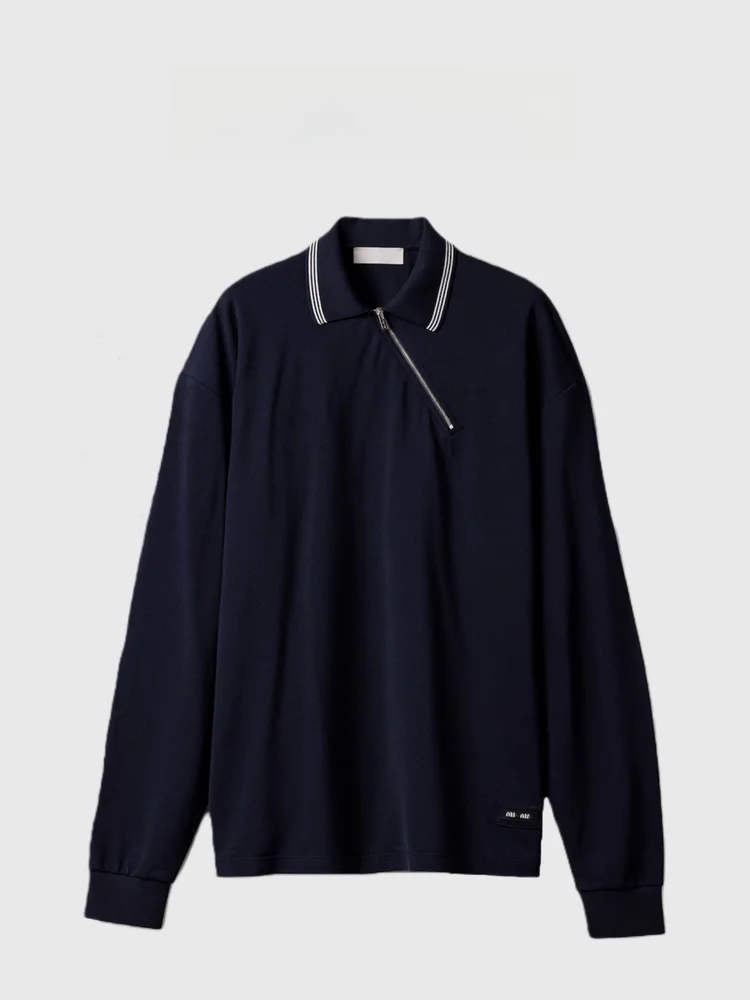 

Lottoni, осенне-зимняя новая футболка Sle Long Sve Ne, женская повседневная свободная футболка из мягкого хлопка с вышивкой на молнии