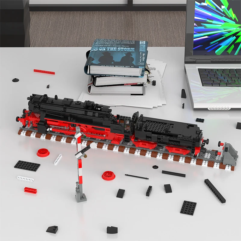 Polar Express MOC-Bausteine, Weihnachtszauberlokomotive, Feiertagsfilm-inspiriertes Zugset für Familien