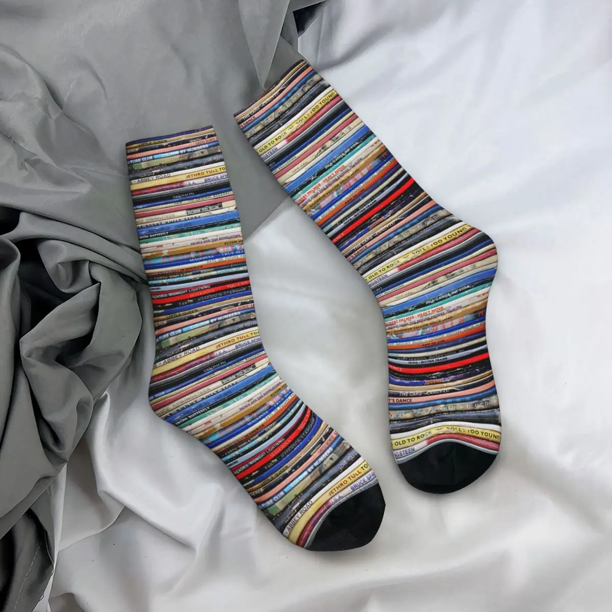 ألبوم تسجيل كلاسيكي عتيق، جوارب على شكل أسواك، جوارب هاراجوكو، جوارب طويلة لجميع المواسم، هدية عيد ميلاد للجنسين