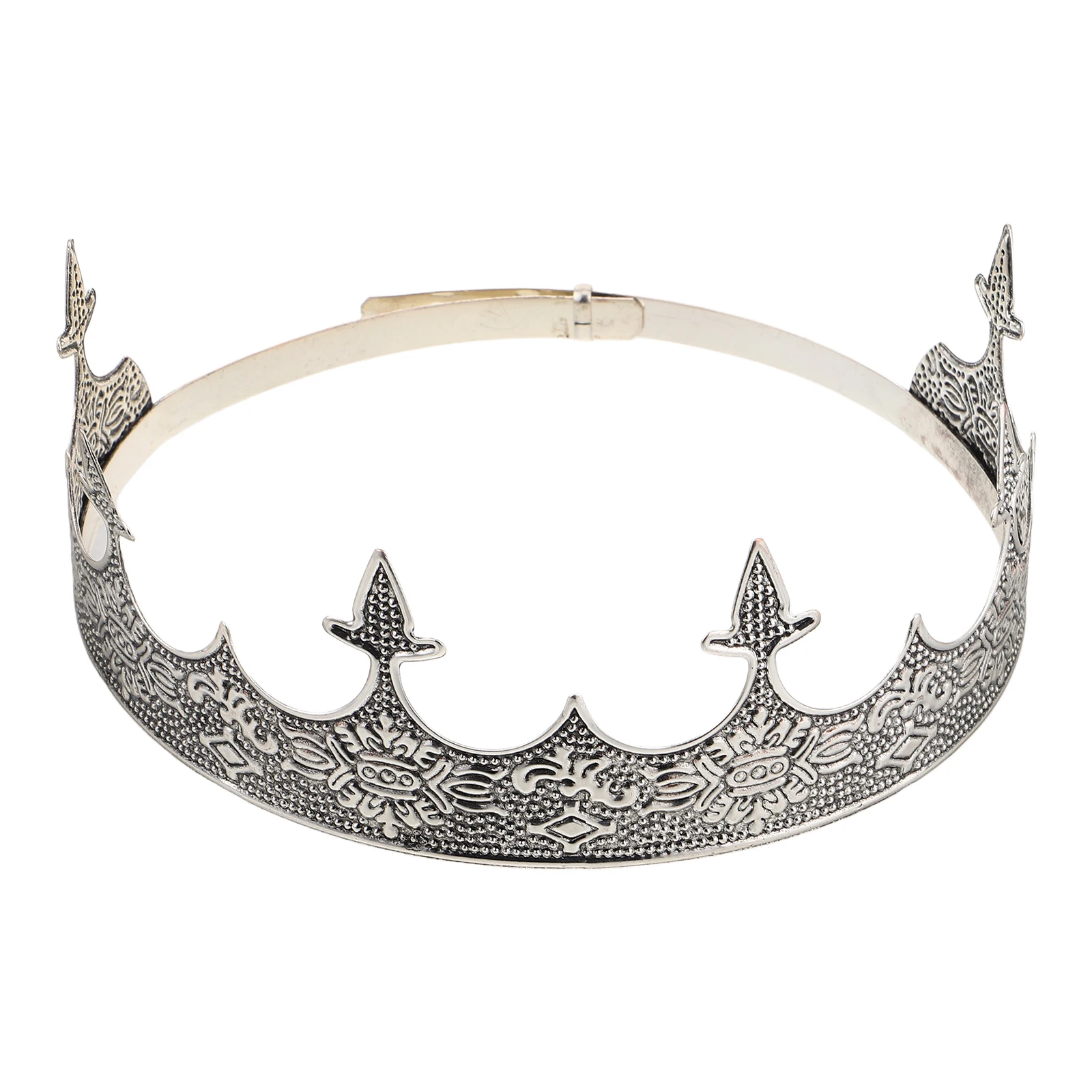 

Full King Crown Vintage Metal Royal Costume Headpiece for Men Prom Birthday Party Accessories Royal Birthday Crown
