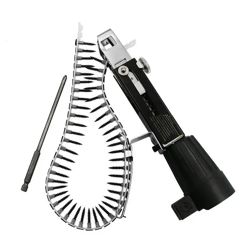 Imagem -02 - Pistola de Parafuso Portátil para Drywall Broca Elétrica Alimentação Automática Corrente de Fixação Adaptador de Máquina de Unhas