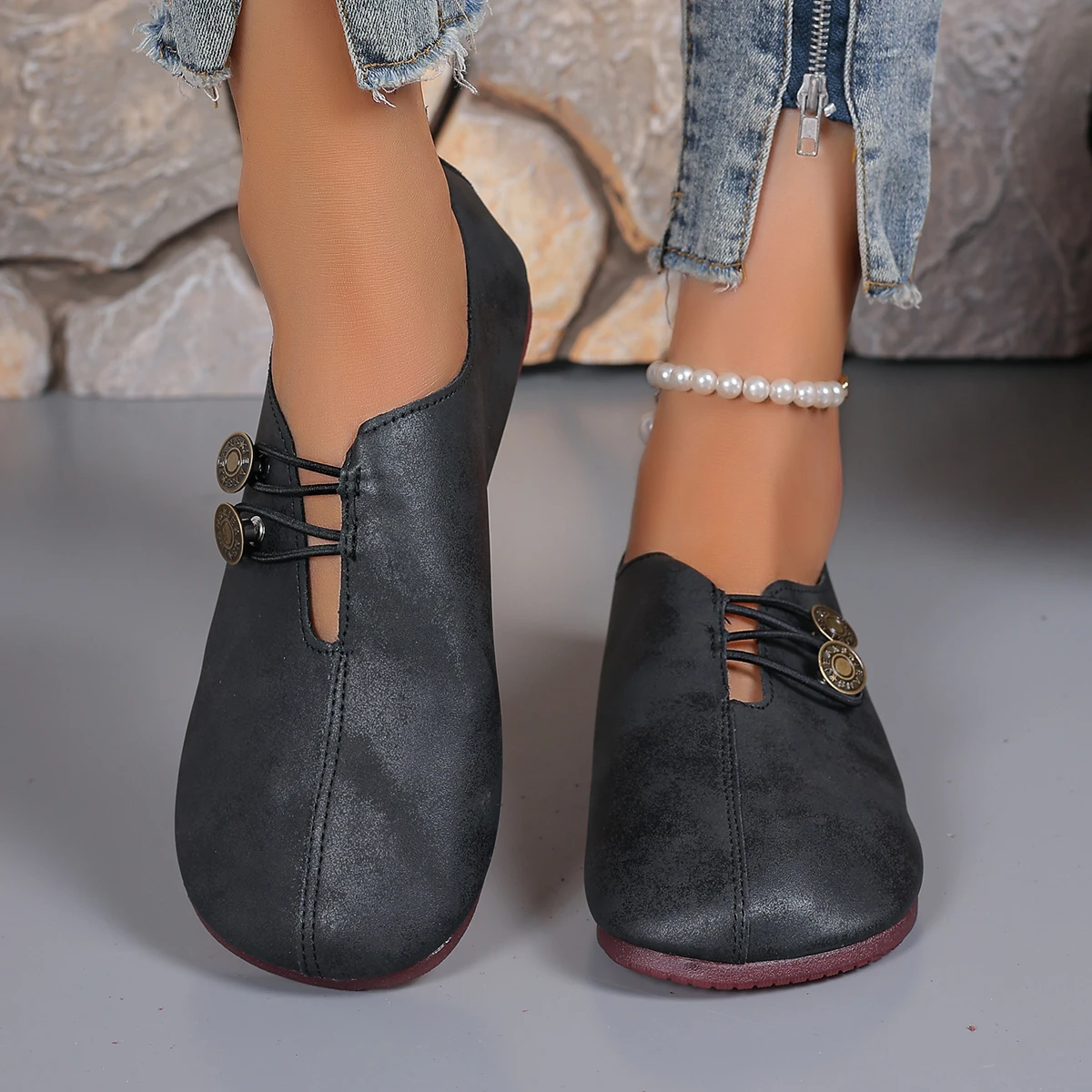 2025 novos sapatos mulher microfibra couro confortável apartamentos split toe chinelos de fundo macio mocassins breves senhoras trotter mocassins