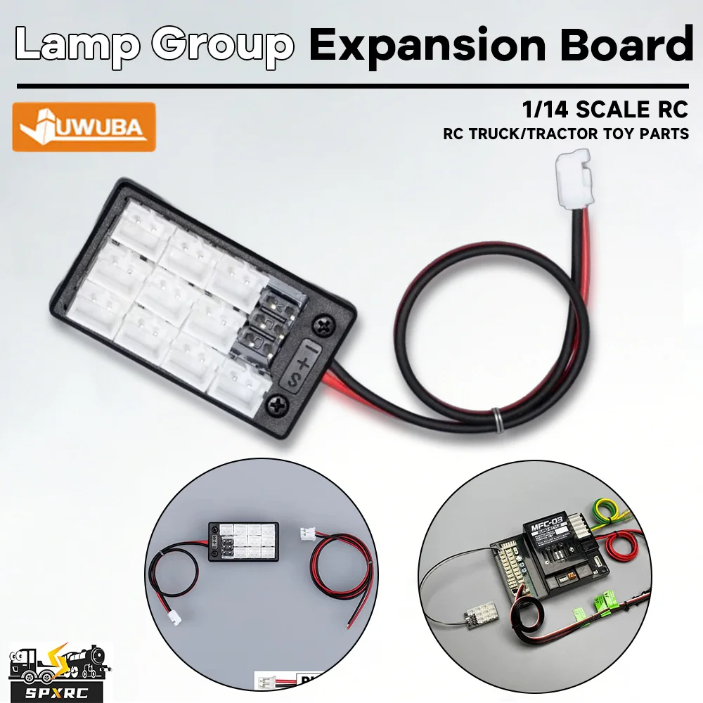 Light Group Expansion Board 4 in 1 PH2.0 Extension Module For 1/14 Tamiyaa RC Dump Truck Tipper SCANIAA Volvoo Toy Model Parts