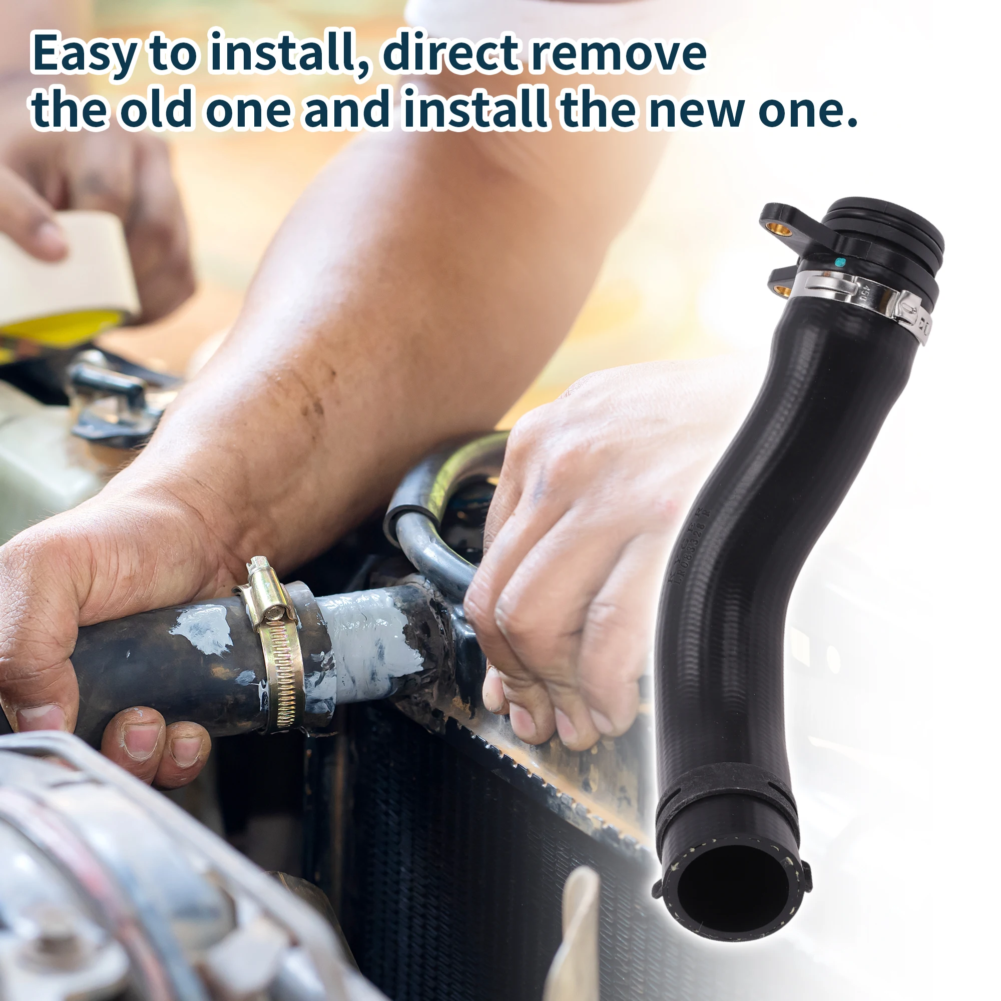 Motoforti Radiator Hose Heater Hose No.LR083328 for Land Rover Rubber Cooling Liquid Tube 1 Pc