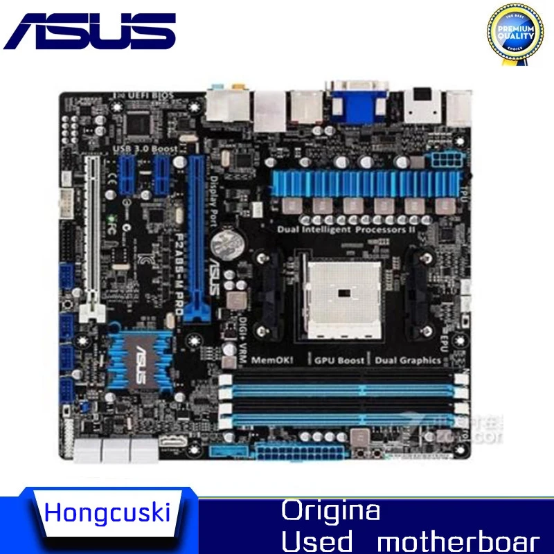 

Используется для ASUS F2A85-M PRO, оригинальная материнская плата с разъемом FM2 DDR3 USB3.0 SATA3 A85X A85, настольная материнская плата