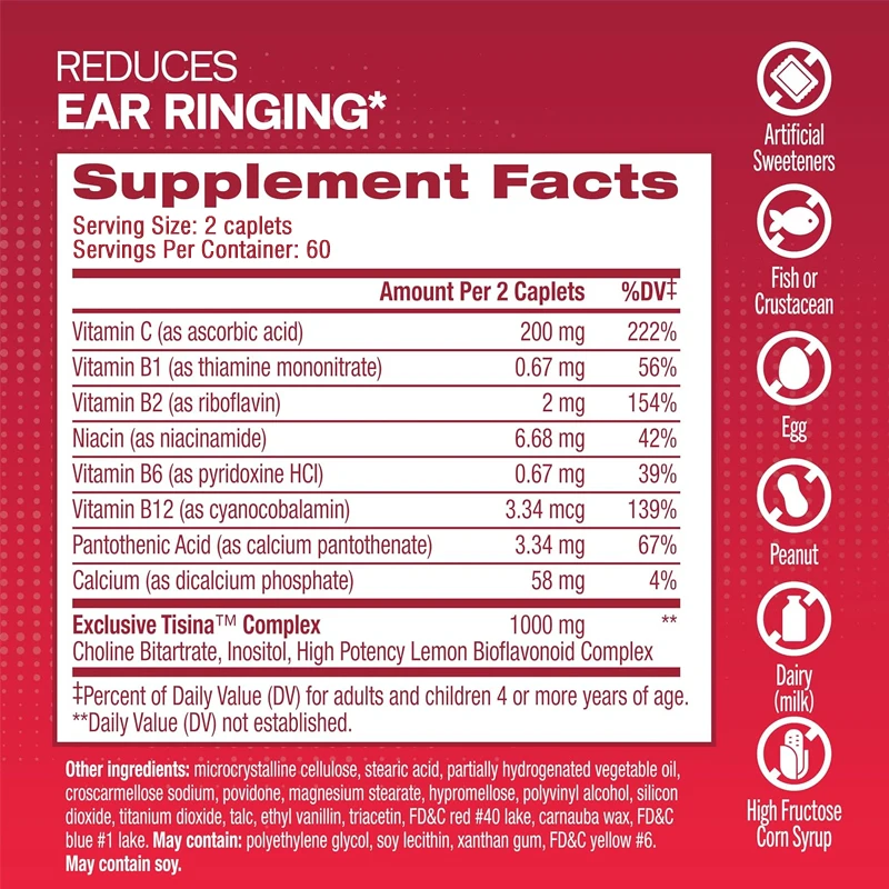 Flavonoids Supplements - Supporting Healthy Ear Function Helps Reduce Tinnitus Symptoms and Promotes Blood Circulation