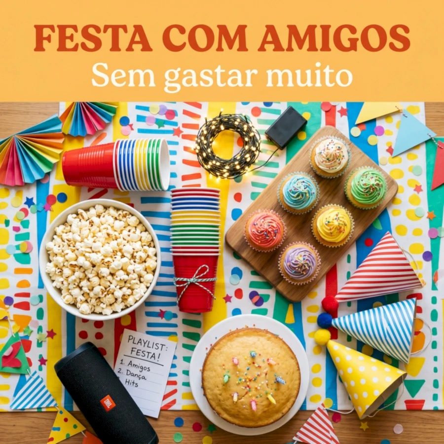 Como organizar uma festa com amigos sem gastar muito
