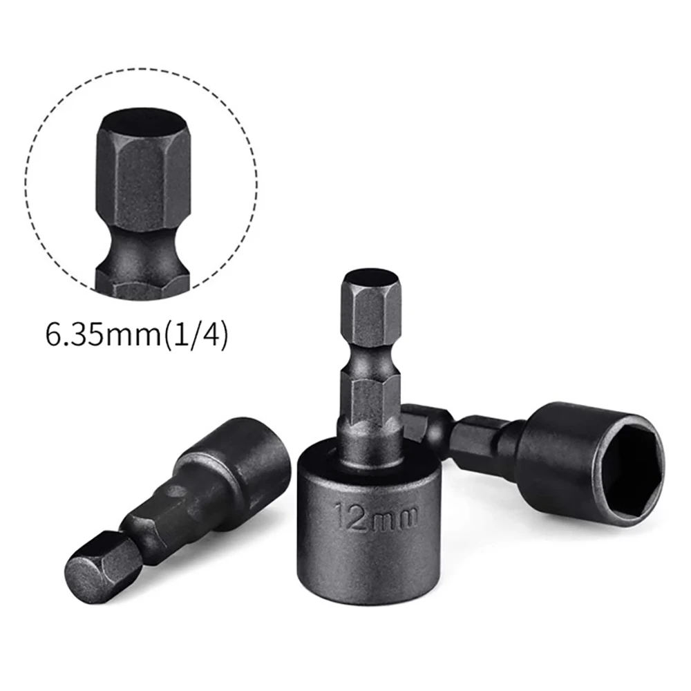 

1/4 Inch 6.35mm Hex Shank Power Nut Driver Drill Bit Set Metric / Imperial Socket Wrench Set Screw Screwdriver Wrench hand Tools