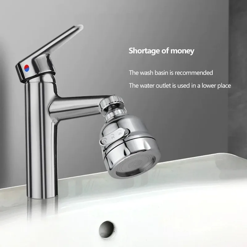 

360 Degree Swivel Kitchen Faucet Aerator Adjustable Dual Mode Sprayer Filter Diffuser Water Saving Nozzle Faucet Connector