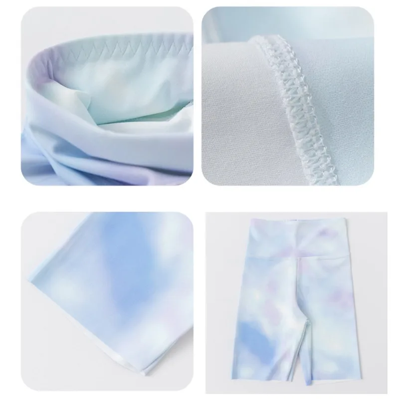 Schnell trocknende Sport-Leggings für Kinder mit hoher Taille, elastischem Druck, für Kinder, Training, Fitnessstudio, Shorts für 3–13 Jahre alte Mädchen, Workout-Leggings