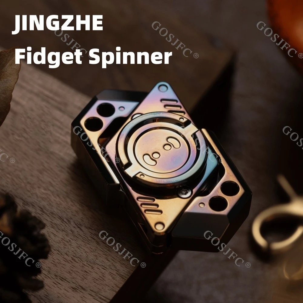 

JINGZHE Fidget Spinner Stainless Steel Fidget Toys For Adults Stress Relief Toy Open Armor Gyro