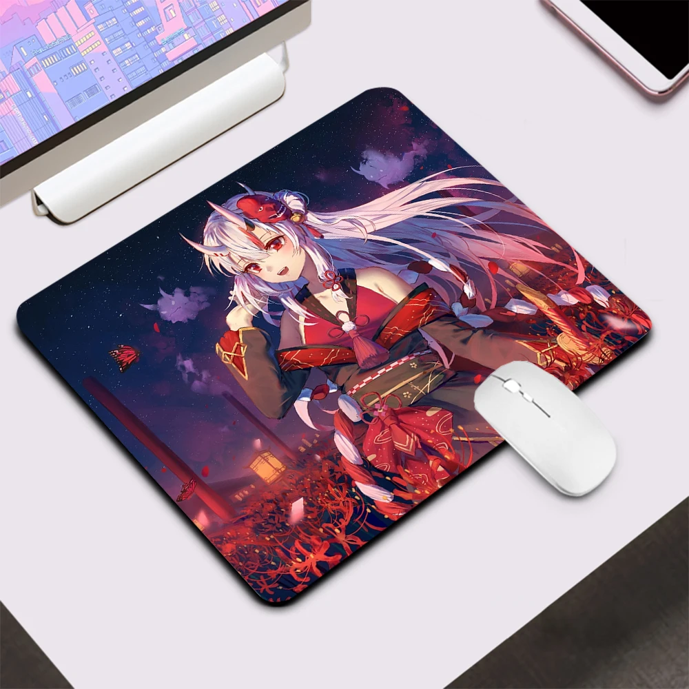 Nakiri Ayame Hololive Small Gaming Mouse Pad Computer Office Mousepad Keyboard Pad Desk Mat PC Gamer Mouse Mat Laptop Mausepad