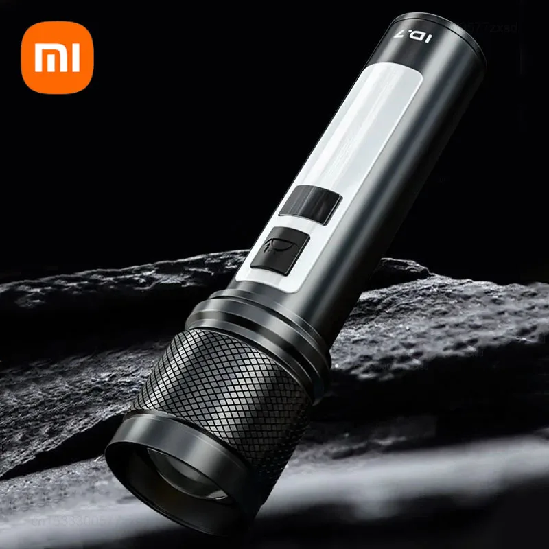 Xiaomi Strong Light Flashlight Multi Functional Emergency Lighting Outdoors Waterproof Portable Rechargeable LED Torch Household