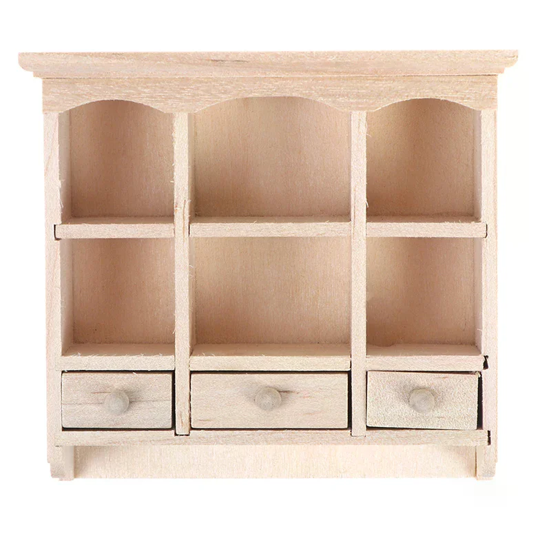 

1/12 Dollhouse Furniture Decor Miniature Closet Hanging Cabinet Shelf Model