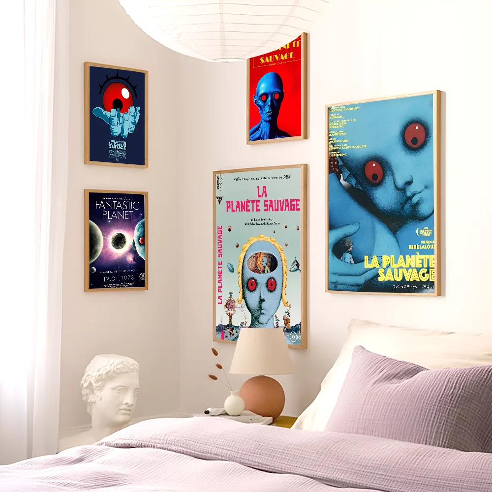 Fantastic Planet La Planete Sauvage Classic Vintage Posters Decoracion Painting Wall Art White Kraft Paper Kawaii Room Decor