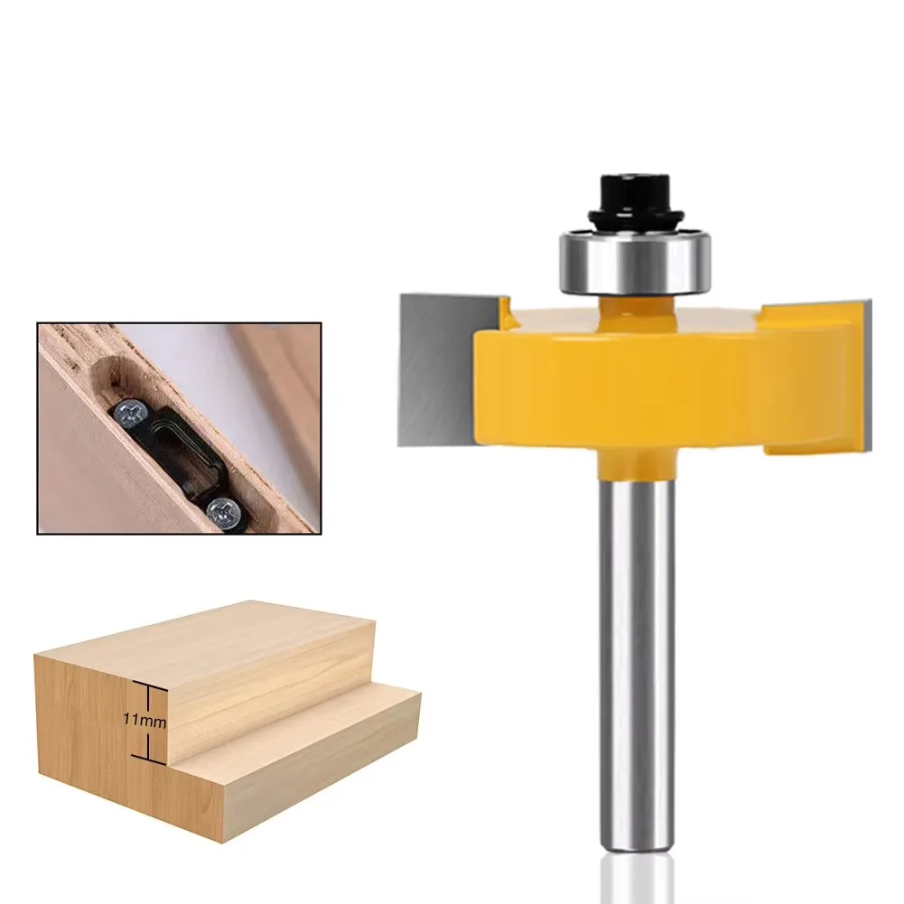 

1 шт., 6 мм, 12 мм, 1/4,1/2inc, фреза с хвостовиком и подшипниками, деревообрабатывающий инструмент, Т-образные подшипники, фрезы по дереву, фрезы для