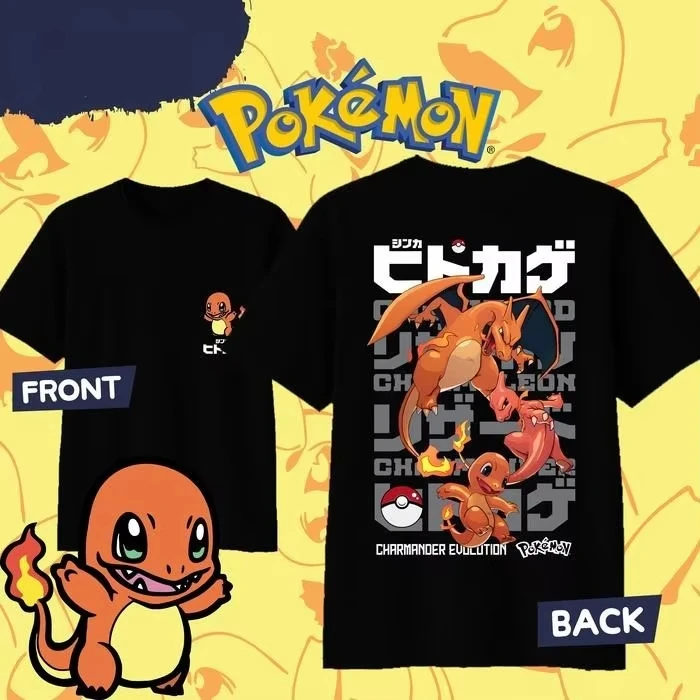 camiseta-estampada-pokemon-anime-charmander-charmeleon-charizard-evolution-camiseta-masculina-e-feminina-camiseta-esportiva-nova-colecao-verao-2026