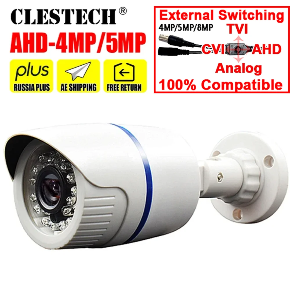 

XVI-4in1 5MP AHD CCTV Camera 4MP 2K 1920*1080P HD 5.0MP in/outdoor Waterproof ip66 IR Night Vision Security For Home have Bullet