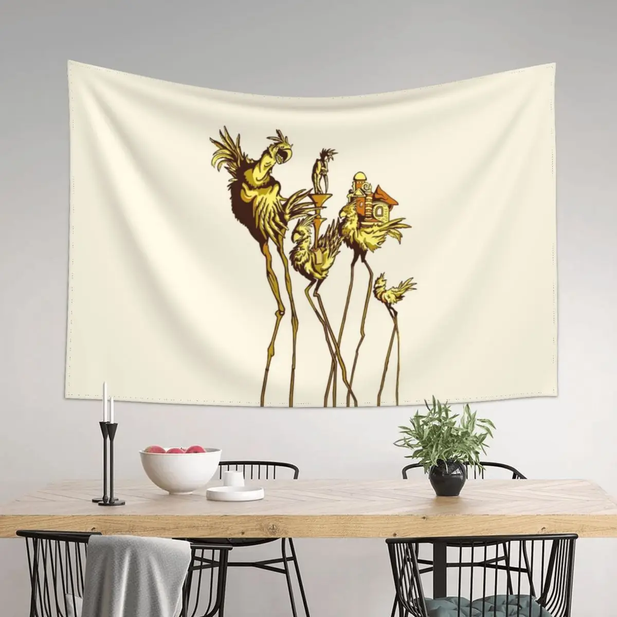 

Dali Chocobos Tapestry House Decoration Wallpaper Bedroom Decorations For Your Bedroom Tapestry