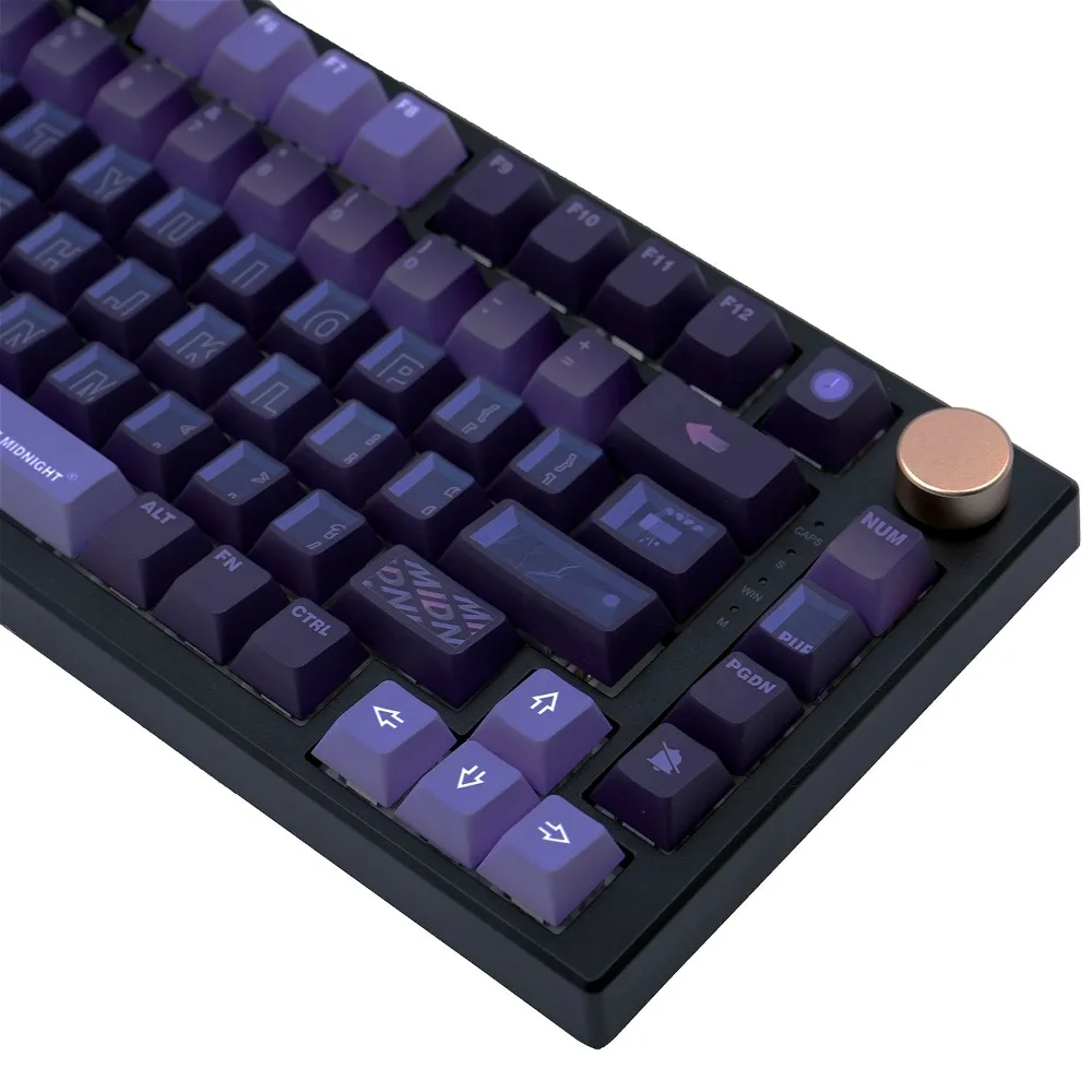 

Cherry shape gradual change purple, keycaps, engraved PBT 131 keys, suitable for MX switch game mechanical keyboard keycaps