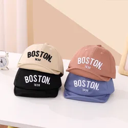 Fashion Letter Baby Baby Peaked Cap Short Brim Toddler Baseball Hat Solid Children Outdoor Sun Visors  Casual Kids Bonnet