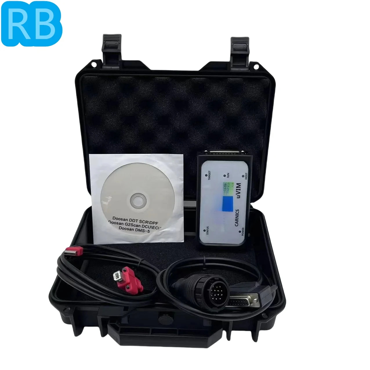 

Диагностический инструмент Doosan Uvim. Для экскаватора, вилочного погрузчика, интерфейс детектора двигателя DDT SCR DPF DCU, сканер ECU, обнаружение неисправностей