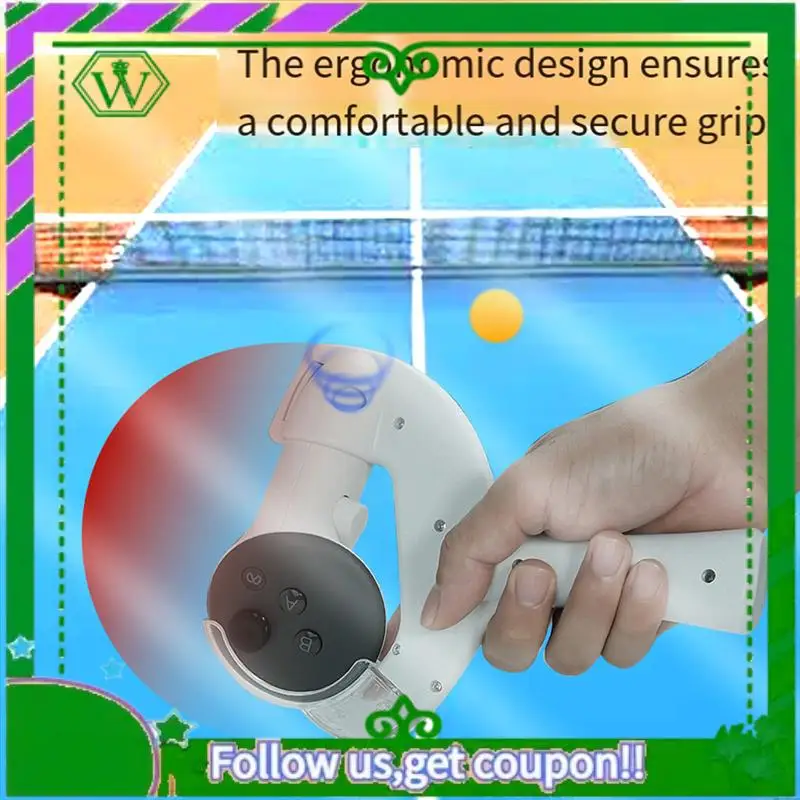 Reliable-VR Table Tennis Paddle Grip Handle Grip For Oculus Quest 3 Virtual Reality Glasses Playing Ping Pong VR Replacement Par