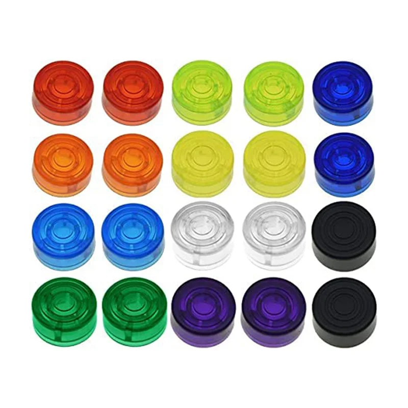 20Pcs Colorful Guitar Effect Pedal Footswitch Topper Foot Nail Cap Protection Cap for Guitar Effect Pedal Protection Cap