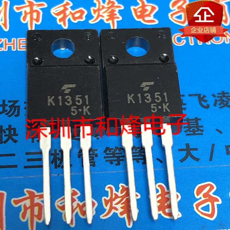 5PCS-10PCS K1351 2SK1351  TO-220F 500V 5A   Original On Stock Quick shipping