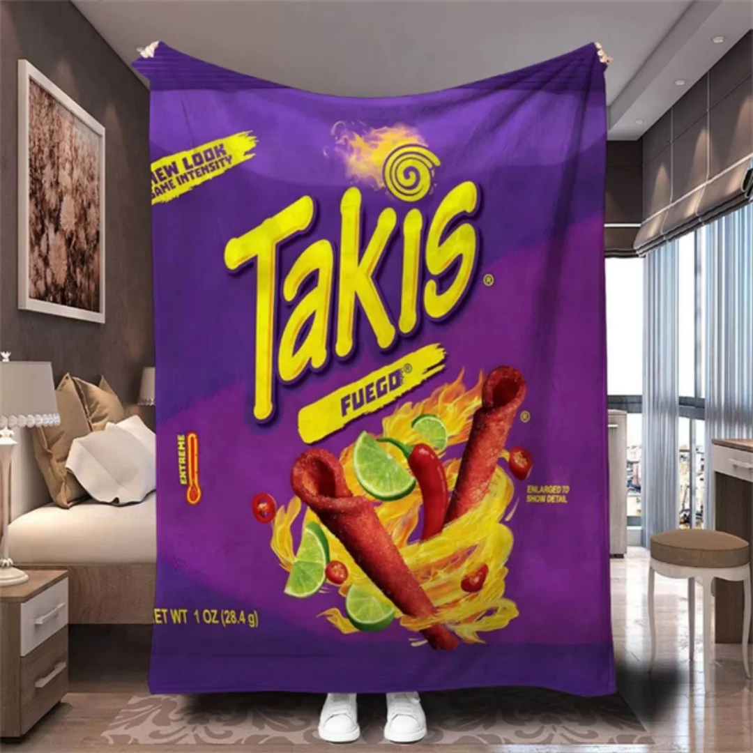 Takis Chili Vibrant Soft Flannel Blanket Ultra Cozy Throw for Bed Sofa Travel Camping - Birthday Gift 1pc